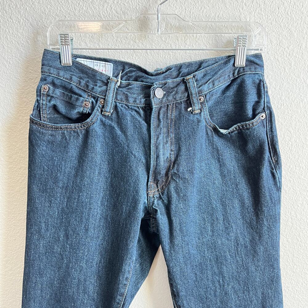 Gap Straight Fit Low Rise Jeans Men's 29x32 Dark Wash Cotton - Picture 2 of 7